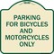 Signmission Parking for Bicycles and Motorcycles Heavy-Gauge Aluminum Sign, 18" x 18", TG-1818-23448 A-DES-TG-1818-23448 - alternate 1